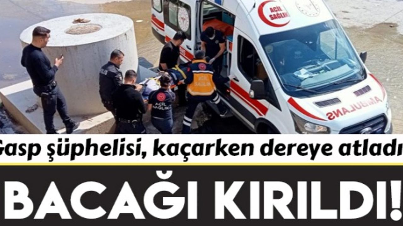İzmir'de gasp şüphelisi, polisten kaçarken dereye atladı
