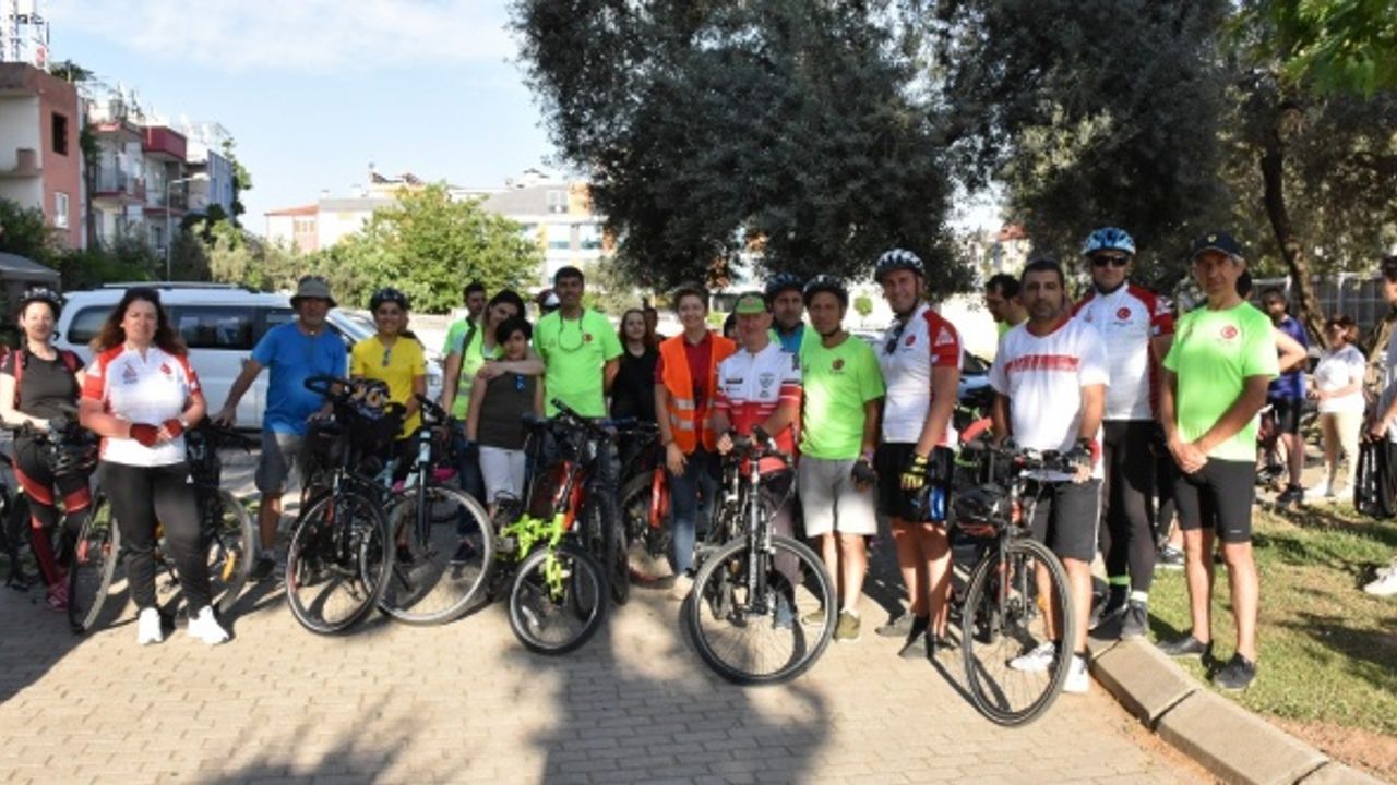 Aydın'da sağlık için pedal çevirdiler