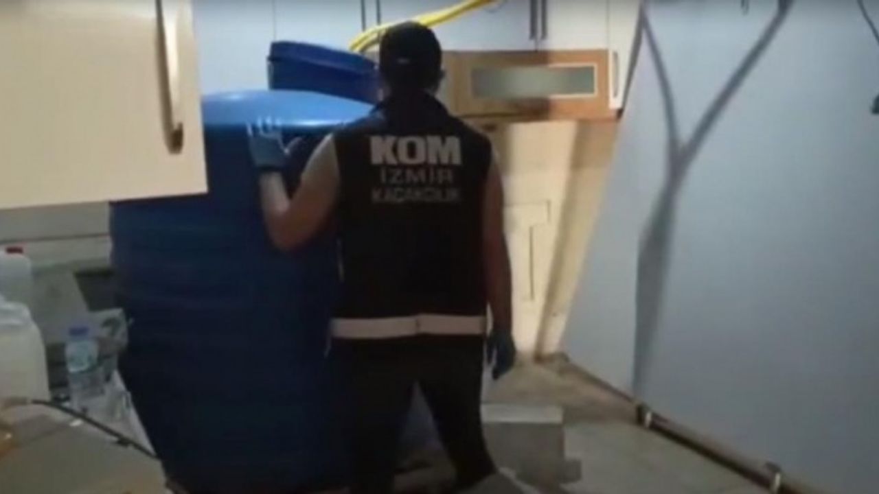 İzmir'de sahte etil alkol baskını