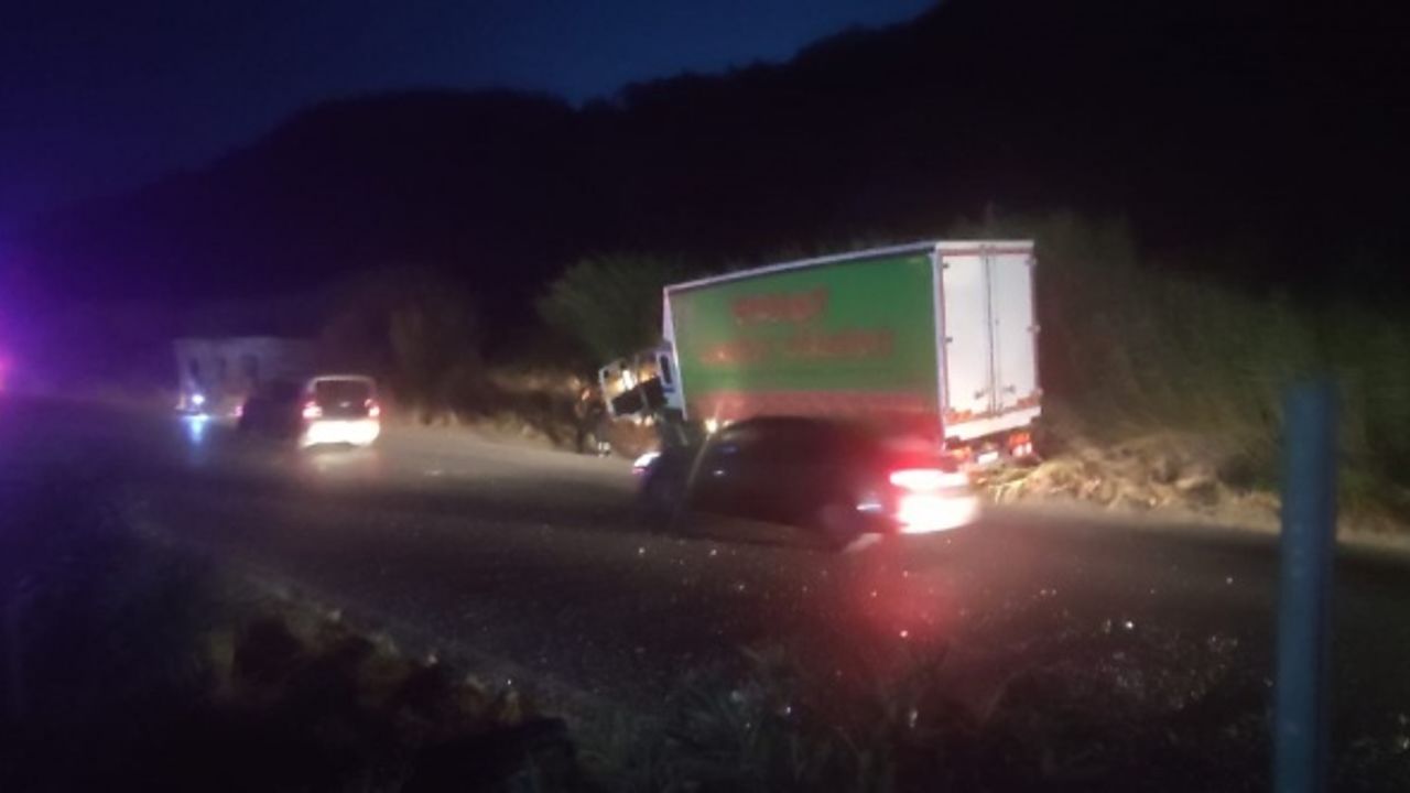 Aydın'da kamyon kazaya neden oldu