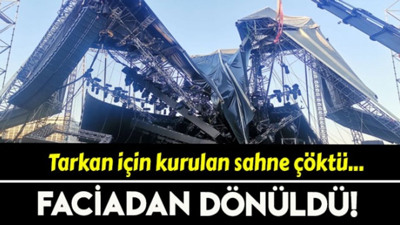 İzmir’de Tarkan konseri öncesi sahne çöktü : 1 yaralı