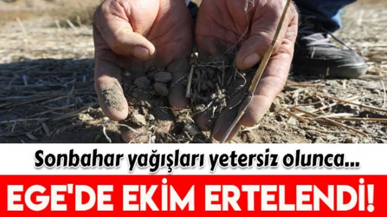 Ege'de çiftçiler tohum ekimini erteledi