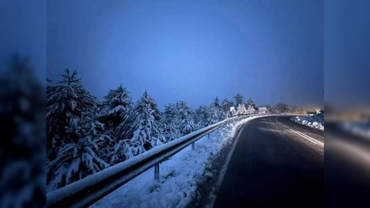 Manisa'nın yüksek kesimlerinde kar yağışı başladı