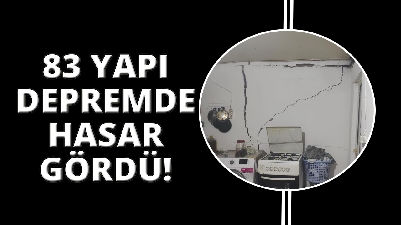 Manisa'da 83 yapı depremden etkilendi