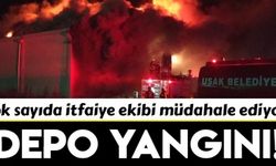  Uşak'ta depo yangını