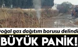 İzmir'de doğal gaz ana dağıtım borusu delindi, büyük panik yaşandı