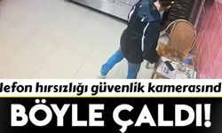 İzmir’de telefon hırsızlığı güvenlik kamerasına yansıdı