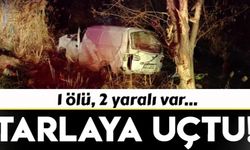 Tarlaya uçan minibüs gence mezar oldu