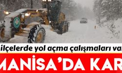 Manisa'nın yüksek ilçelerde kar etkili oluyor