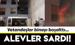 İzmir’de alevler daireyi sardı, korku dolu anlar yaşandı