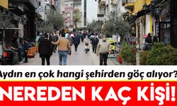 Aydın'da en çok hangi ilden kaç kişi yaşıyor?