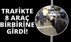  Zincirleme kazada 8 araç birbirine girdi