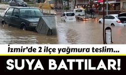 İzmir'in 2 ilçesinde yağmur etkili oldu!