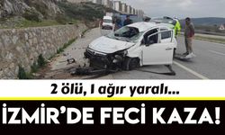 İzmir'de araç takla attı, 2 kişi öldü, 1 ağır yaralı var