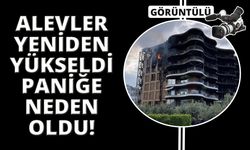  İzmir’de 8 katlı sitede alevler yeniden yükseldi