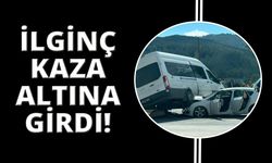 Kavşakta ilginç kaza!