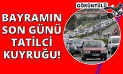 Tatilin son günü Ege yollarında uzun araç kuyrukları oluştu