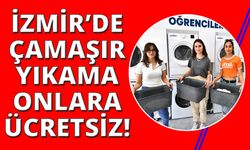 İzmir'de öğrenciler çamaşırlarını ücretsiz yıkıyor