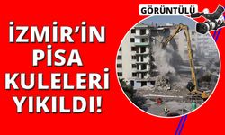 İzmir'in 40 yıllık "Pisa Kuleleri" yıkıldı