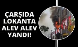  İzmir’de bir lokanta alev alev yandı