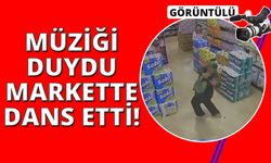 Sevdiği şarkıyı duyan yaşlı kadın, markette oynadı