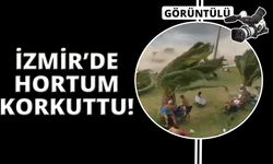 Denizden gelen hortum, tatilcilere zor anlar yaşattı