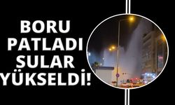 İzmir'in en işlek bulvarında su borusu patladı