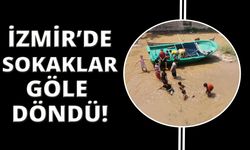  İzmir’de çocuklar boş arsada yüzdü