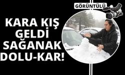 Manisa’da sağanak ve dolu, Spil’de kar