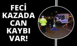 Kontrolden çıkan ticari araç EDS direğine çarparak durabildi