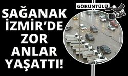 İzmir'de sağanak yağış ilginç görüntülere neden oldu