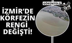 Yağmurun ardından İzmir Körfezi'nin rengi değişti