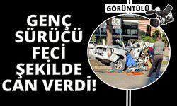 İzmir'de mıcıra kapılan araç 18 metre sürüklendi