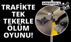 İzmir'de tek tekerle ölüm oyunu kazayla bitti