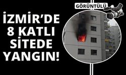 İzmir’de 8 katlı sitede yangın paniği