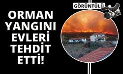  Manisa’daki orman yangını evleri tehdit etti