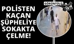 İzmir’de polisten kaçan şüpheliye vatandaştan çelme