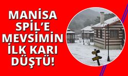 Manisa Spil Dağı’na mevsimin ilk karı düştü