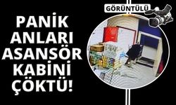 İzmir'de bindiği asansörün kabini düştü, o anlar kamerada