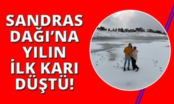 Muğla'da Sandras Dağı'na yılın ilk karı düştü