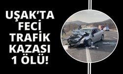 Uşak’ta iki araç çarpıştı