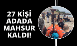 Adada mahsur kalan vatandaşları Sahil Güvenlik kurtardı