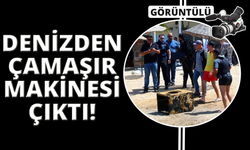 Denizden çamaşır makinesi çıktı