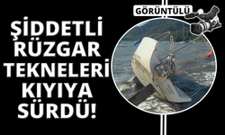 Marmaris’te şiddetli rüzgar tekneyi kıyıya sürükledi