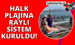 Muğla'da halk plajına raylı sistem kuruldu