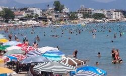 Didim’de sıcaklıklar arttı, Altınkum doldu taştı