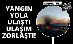 Aliağa'daki yangın Çanakkale-İzmir yoluna ulaştı, sürücüler zor anlar yaşadı