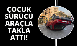 Aydın'da 15 yaşındaki gencin kullandığı otomobil takla attı