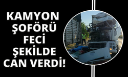 İzmir'de kamyon şoförü başka bir kamyonun altında kaldı