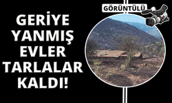 Manisa'da yangından geriye küle dönen evler ve tarlalar kaldı